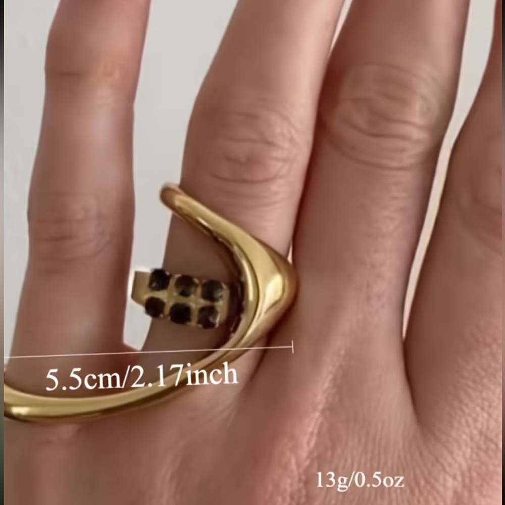 Affordable Fashion Finds Gold Spiral Wrap Ring - Shiny Gold Coil - Picture 3 of 3